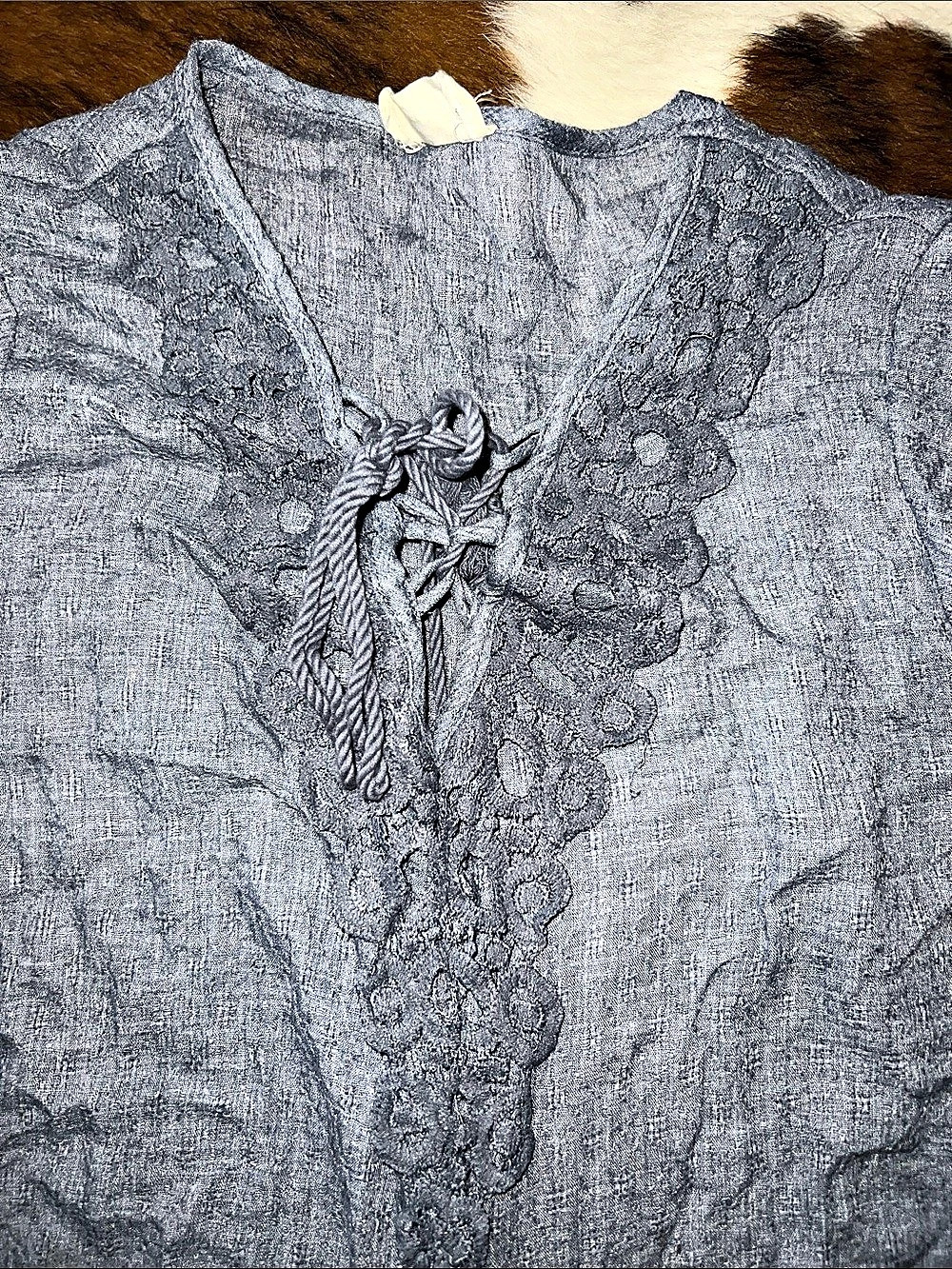 Gray Embroidered top - Picture 2 of 2